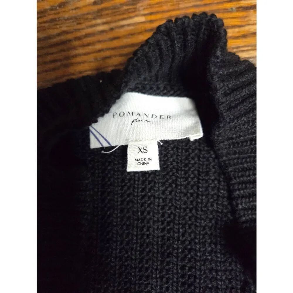 Tuckernuck POMANDER PLACE Black Knit Cardigan sz XS - Picture 3 of 5